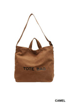 Canvas Shoulder Tote Bag: CAMEL