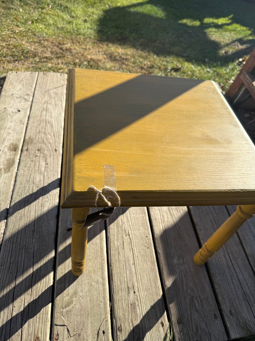 Repurposed Mustard Yellow Table