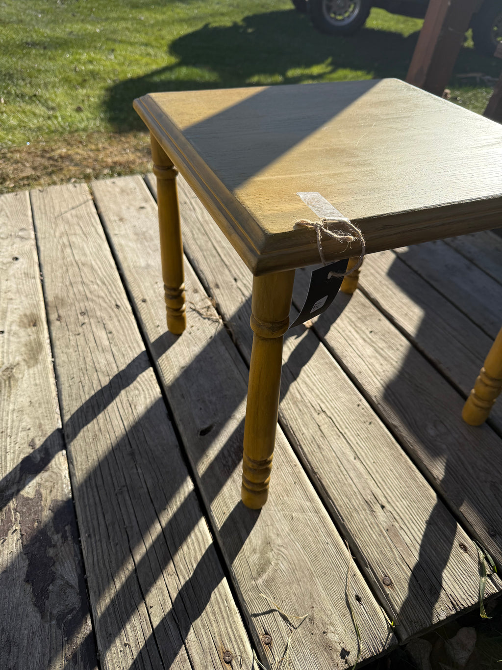 Repurposed Mustard Yellow Table