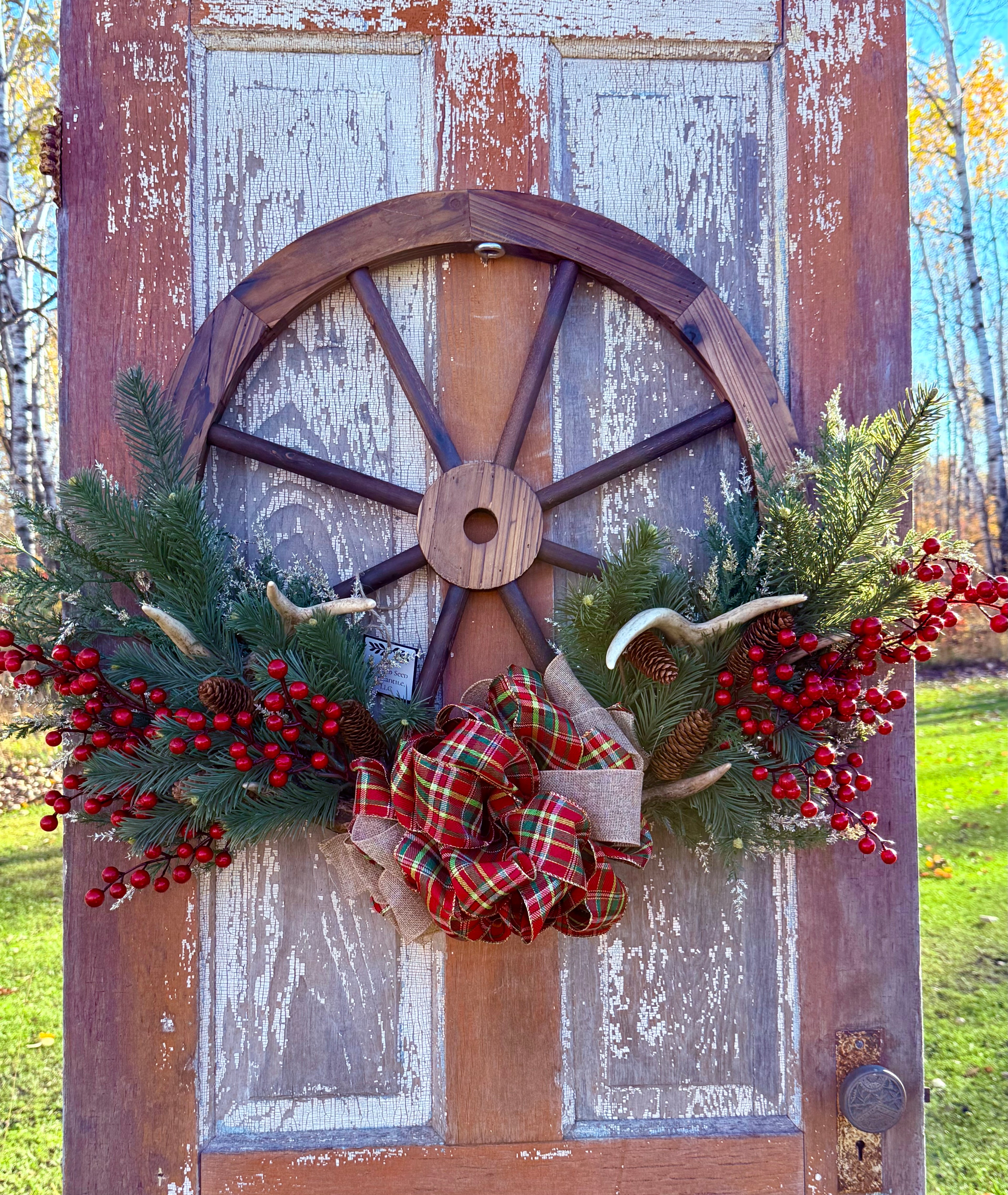 Christmas Cabin Wreath