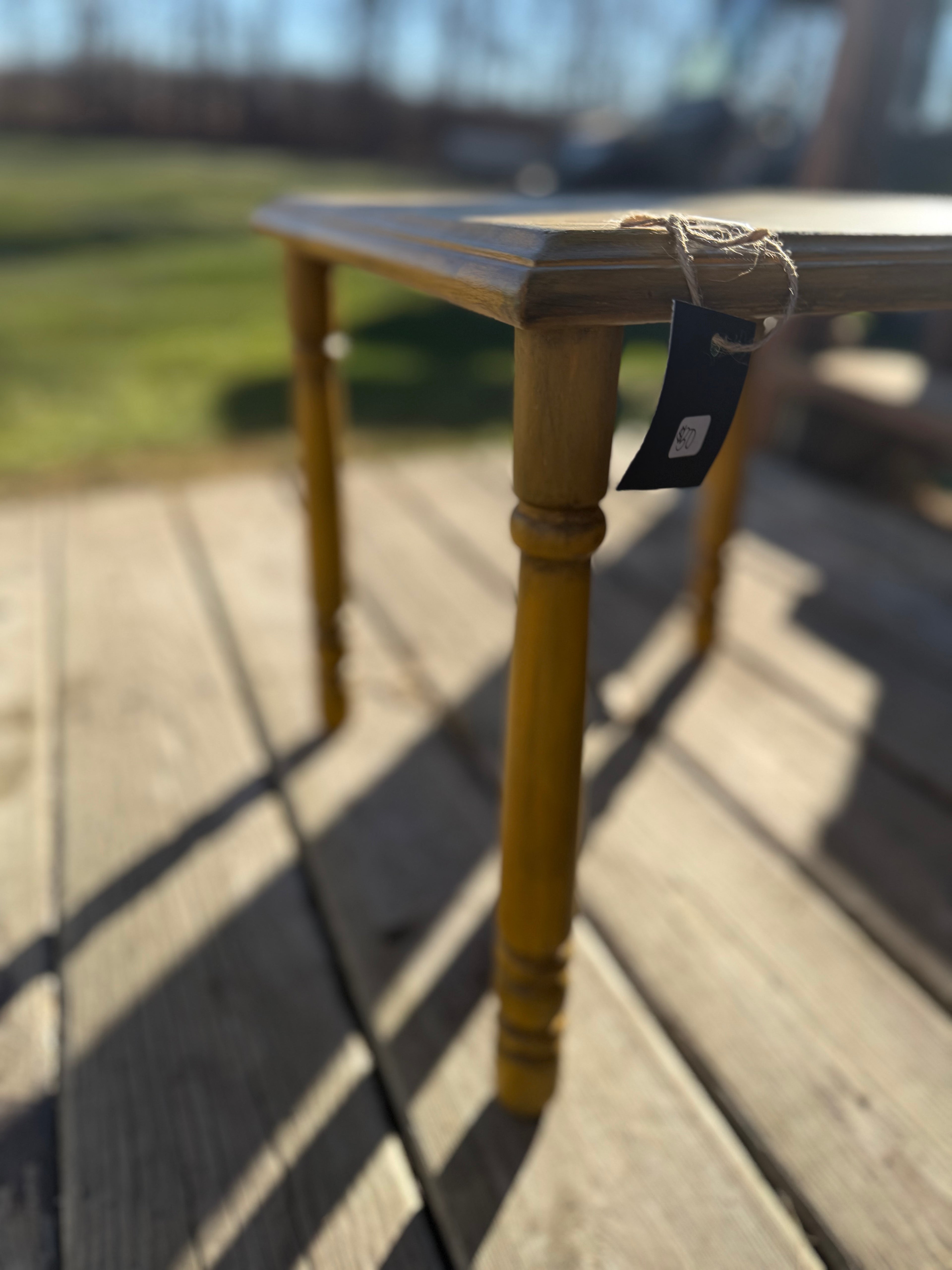 Repurposed Mustard Yellow Table