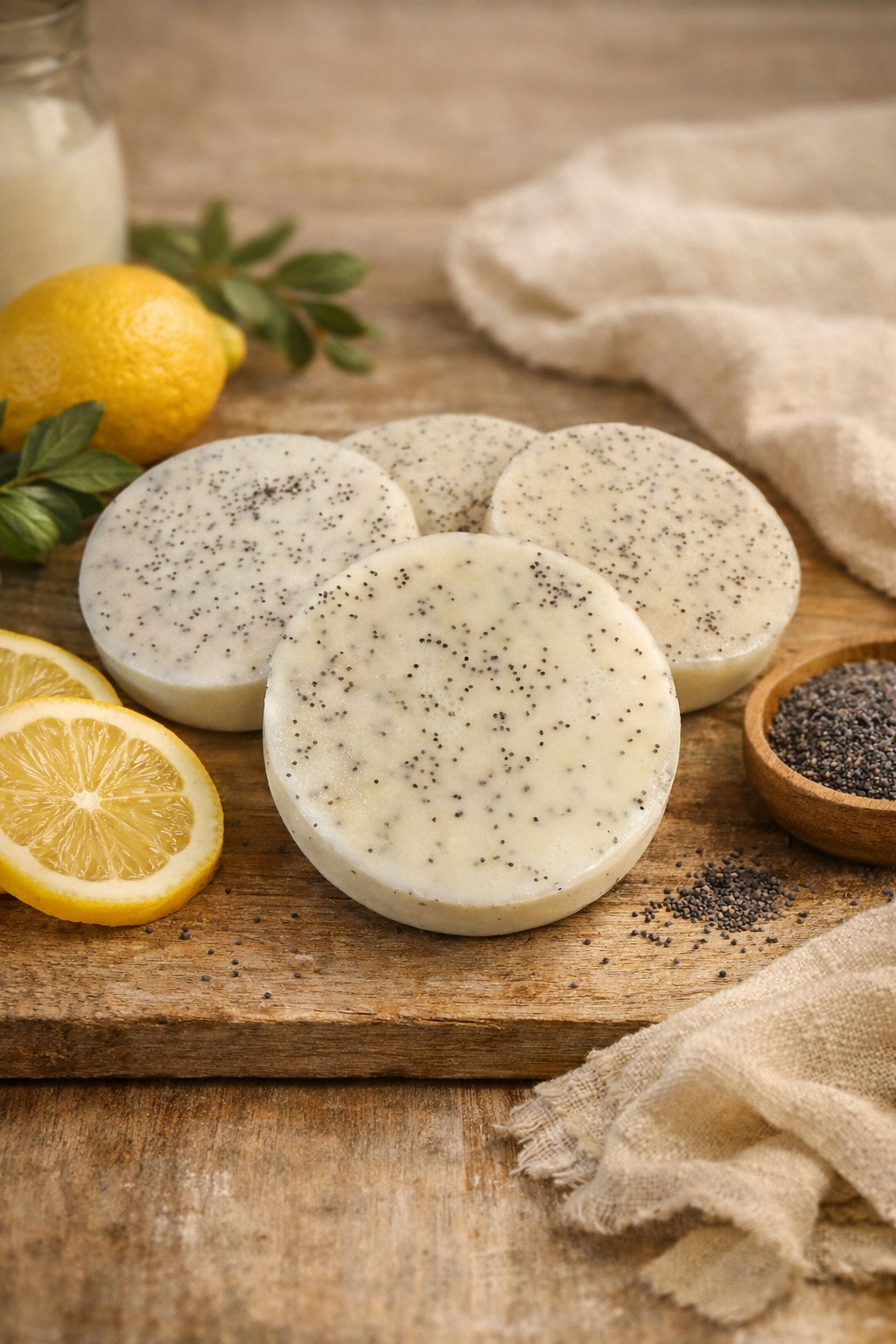Lemon Poppyseed Goat Milk & Tallow Soap