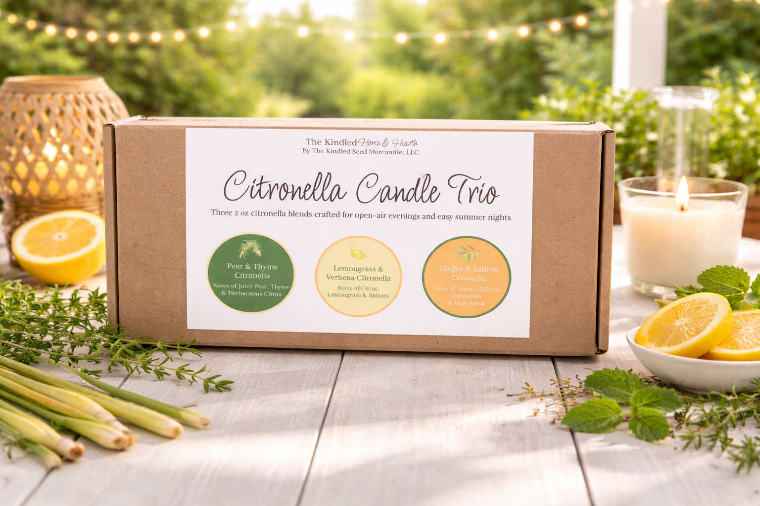 Citronella Candle Trio