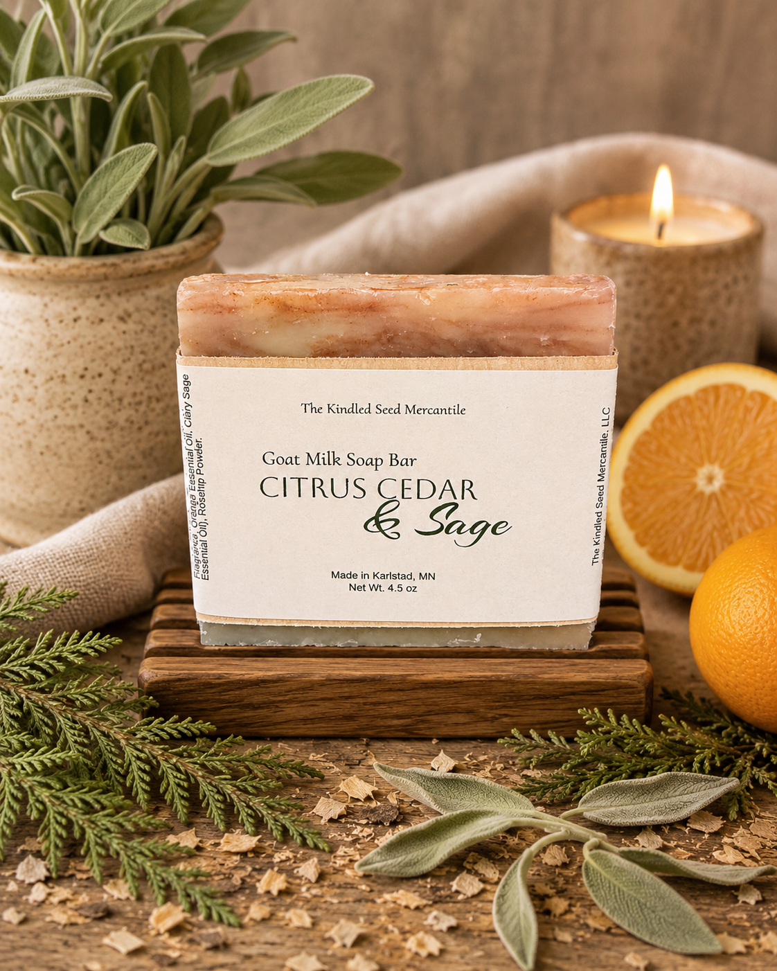 Citrus Cedar & Sage Goat Milk Soap