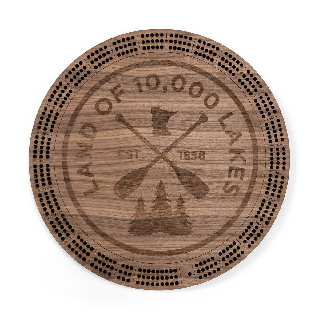 MN Lakes Cribbage Board