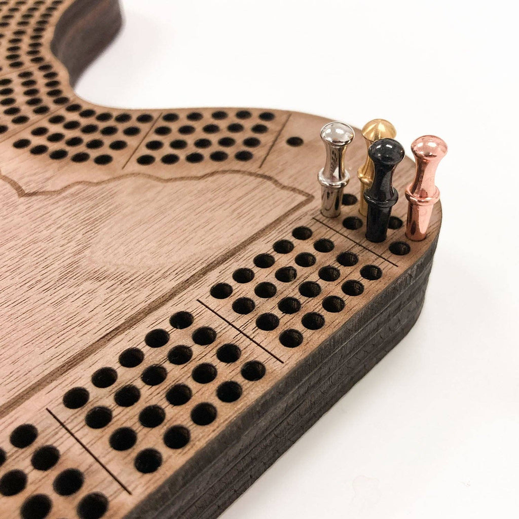 Stacked Minnesota Cribbage Board